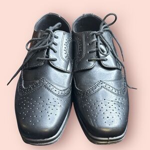 Deer Stags Black Kids Dress Shoes